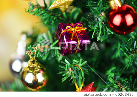 Beautiful decoration christmas tree on blurred Beautiful decoration christmas tree on blurred 60268455