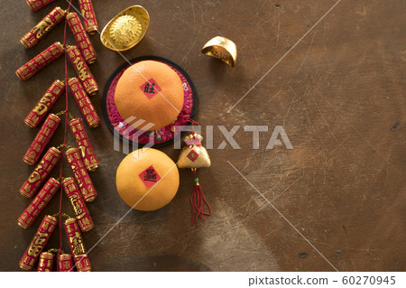 Decoration on old wooden table 60270945