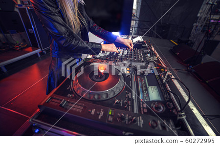 DJ girl at a party 60272995