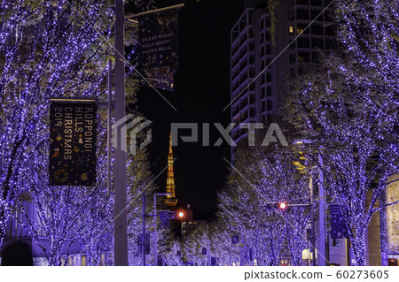 (東京)Keyakizaka照明和東京鐵塔 (東京)Keyakizaka照明和東京鐵塔 60273605