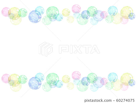 Watercolor soap bubbles frame 60274075