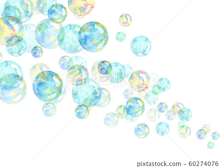 Background illustration of soap bubbles painted... - Stock Illustration ...