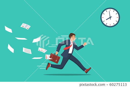 Businessman running and hurry up 60275113