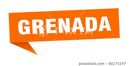 Grenada sticker. Orange Grenada signpost pointer 60275247