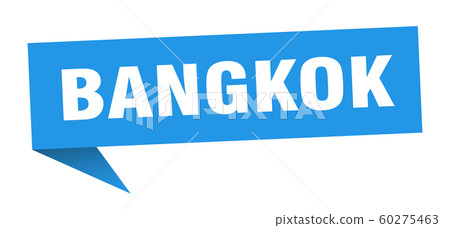 Bangkok sticker. Blue Bangkok signpost pointer Bangkok sticker. Blue Bangkok signpost pointer 60275463