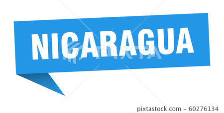 Nicaragua sticker. Blue Nicaragua signpost pointer 60276134