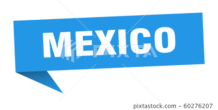 Mexico sticker. Blue Mexico signpost pointer sign 60276207