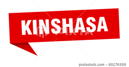 Kinshasa sticker. Red Kinshasa signpost pointer 60276309