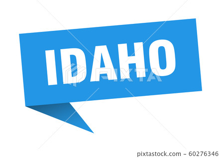 Idaho sticker. Blue Idaho signpost pointer sign 60276346