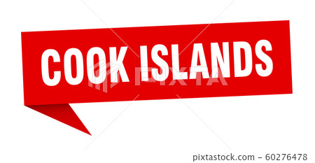 Cook Islands sticker. Red Cook Islands signpost 60276478