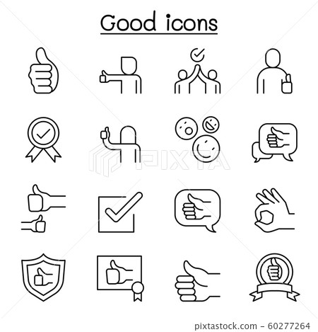 Good Approve Confirm Verify Quality Icon Set 插圖素材 圖庫