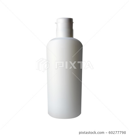 White plastic bottle. White plastic bottle. 60277798
