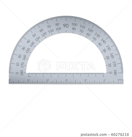 Steel circular protractor with a ruler in metric 60278218