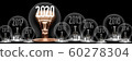 Light Bulbs with New Year 2020 Concept 60278304