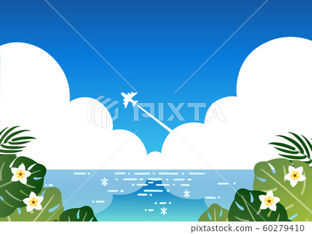 Southern country, blue sky and sea, vector, cute Southern country, blue sky and sea, vector, cute 60279410