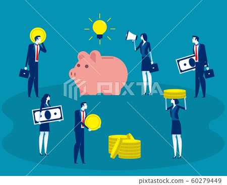 Crowdfunding project. Concept business vector 60279449