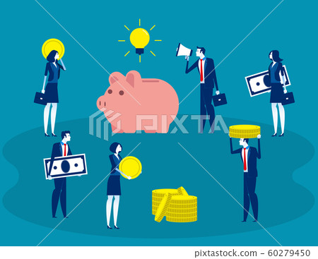 Crowdfunding project. Concept business vector 60279450