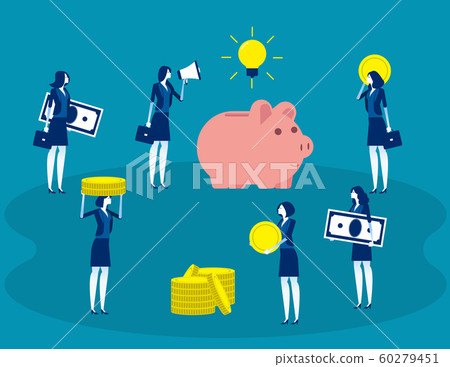 Crowdfunding project. Concept business vector 60279451