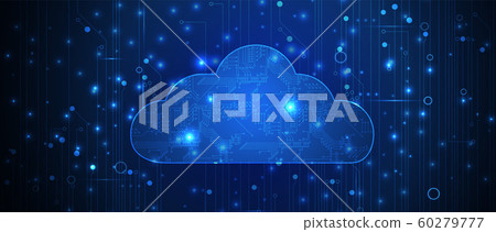 Cloud technology. Integrated digital web concept Cloud technology. Integrated digital web concept 60279777