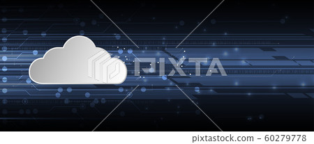 Cloud technology. Integrated digital web concept Cloud technology. Integrated digital web concept 60279778