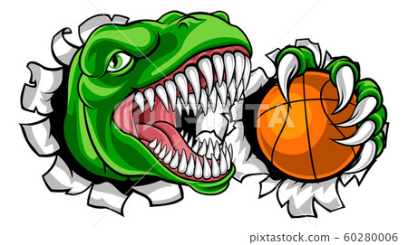 Dinosaur Basketball Player Animal Sports Mascot 60280006