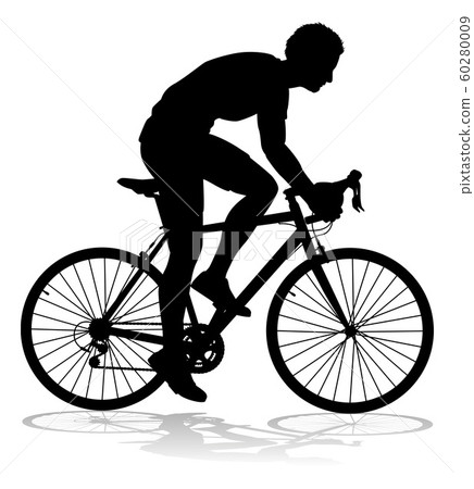Bike Cyclist Riding Bicycle Silhouette Bike Cyclist Riding Bicycle Silhouette 60280009
