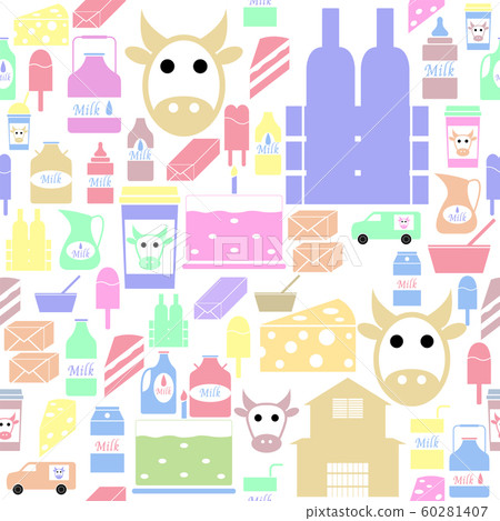milk seamless pattern background icon. - Stock Illustration [60281407 ...