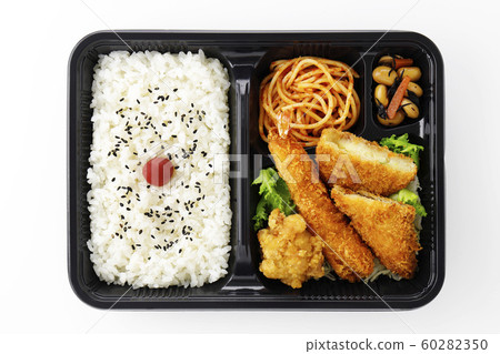 Lunch box with fried shrimp Lunch box with fried shrimp 60282350