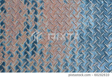 Rusted iron plate, groove lid, iron plate, rusted 60282610