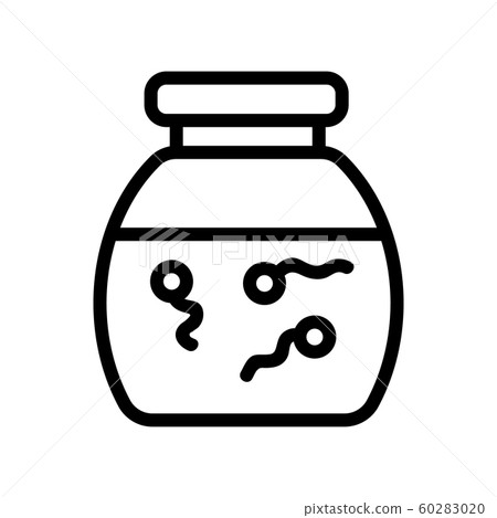 sperm icon vector. Isolated contour symbol illustration sperm icon vector. Isolated contour symbol illustration 60283020