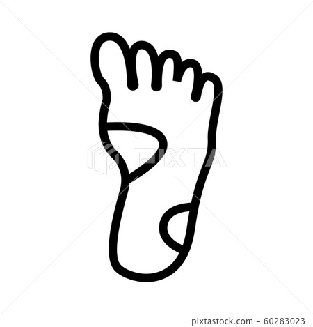Foot icon vector. Isolated contour symbol illustration 60283023