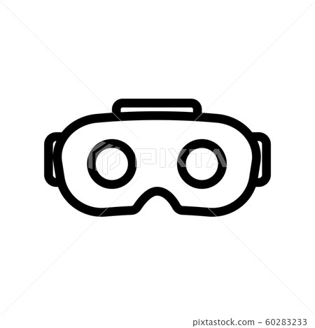 augmented reality icon vector glasses. Isolated contour symbol illustration 60283233