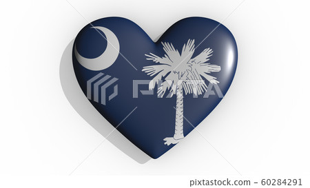 South Carolina heart casts shadow on white, South Carolina heart casts shadow on white, 60284291