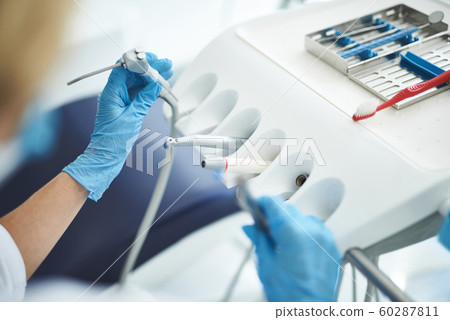 Close up of modern equipment of a stomatologist 60287811