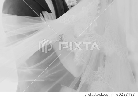 the bride and groom embracing outdoors the bride and groom embracing outdoors 60288488