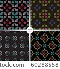 Shiny ornaments vector seamless patterns. 60288558
