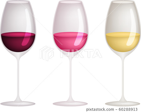 酒杯_矢量_插圖_紅葡萄酒_玫瑰_白葡萄酒_飲料_酒精_酒精 60288913