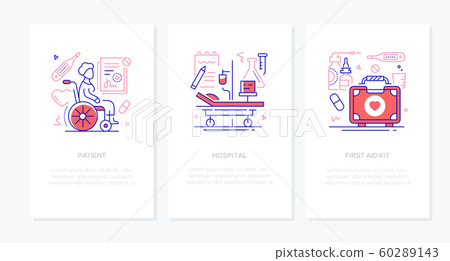 Medical clinic - vector line design style banners 60289143