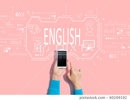 English concept with person using a smartphone 60289192