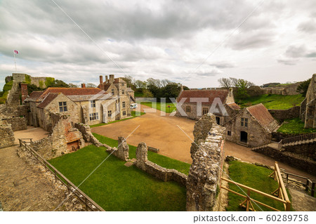 Carisbrooke Castle ruins view, Isle of Wight Carisbrooke Castle ruins view, Isle of Wight 60289758