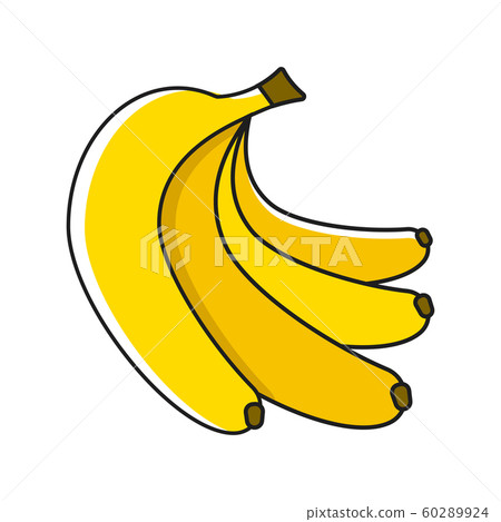 Banana Fruit Close Up. Bunch Of Bananas Isolated Banana Fruit Close Up. Bunch Of Bananas Isolated 60289924