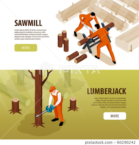 Sawmill Horizontal Banners Set 60290242