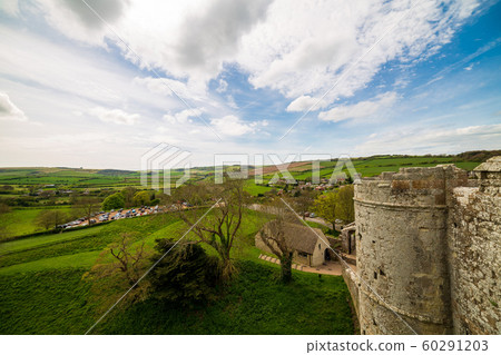 The view from Carisbrooke Castle on the Isle of Wight 60291203