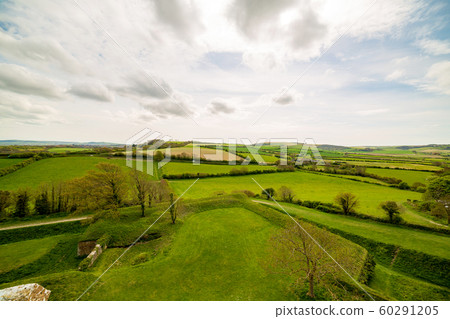 The view from Carisbrooke Castle on the Isle of Wight 60291205