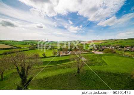 The view from Carisbrooke Castle on the Isle of Wight 60291473