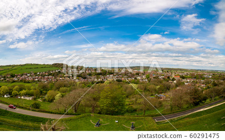 The view from Carisbrooke Castle on the Isle of Wight The view from Carisbrooke Castle on the Isle of Wight 60291475