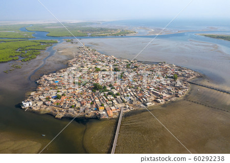 Aerial view of Joal Fadiouth. UNESCO site Photo Aerial view of Joal Fadiouth. UNESCO site Photo 60292238