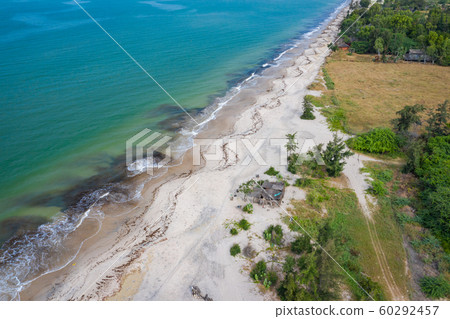 Aerial view of Atlantic coast near Palmarin. 60292457