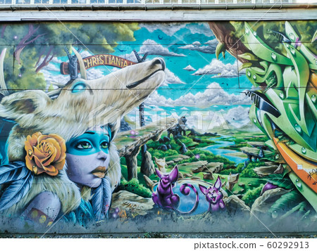 Christiania wall street art Copenhagen Christiania wall street art Copenhagen 60292913