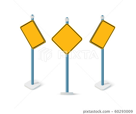 Road signs isometric set street object Road signs isometric set street object 60293009